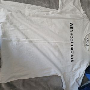 Half Evil We Shoot Racists T-Shirt